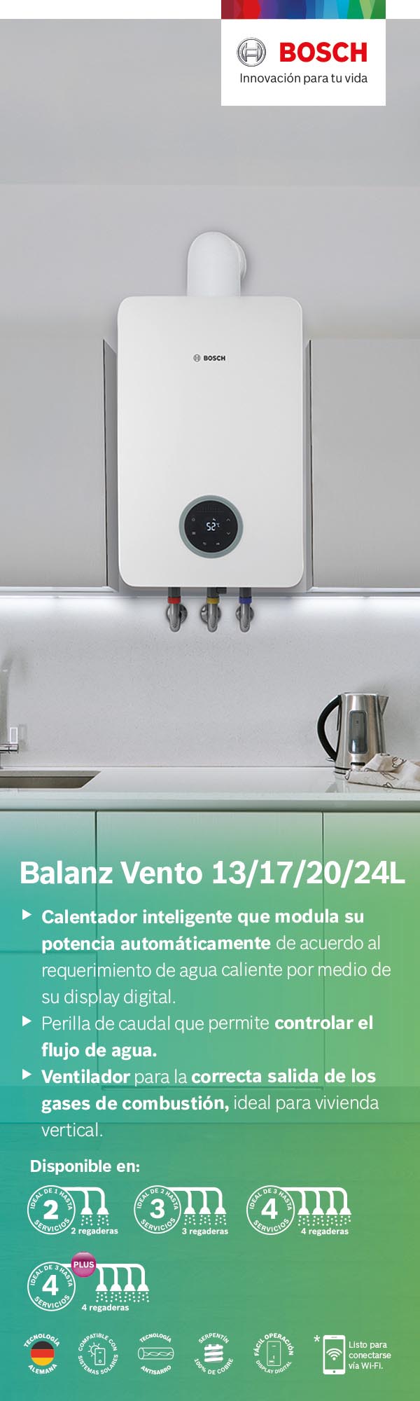 Calentadores de Agua Bosch Balanz Instantaneo Home Depot México